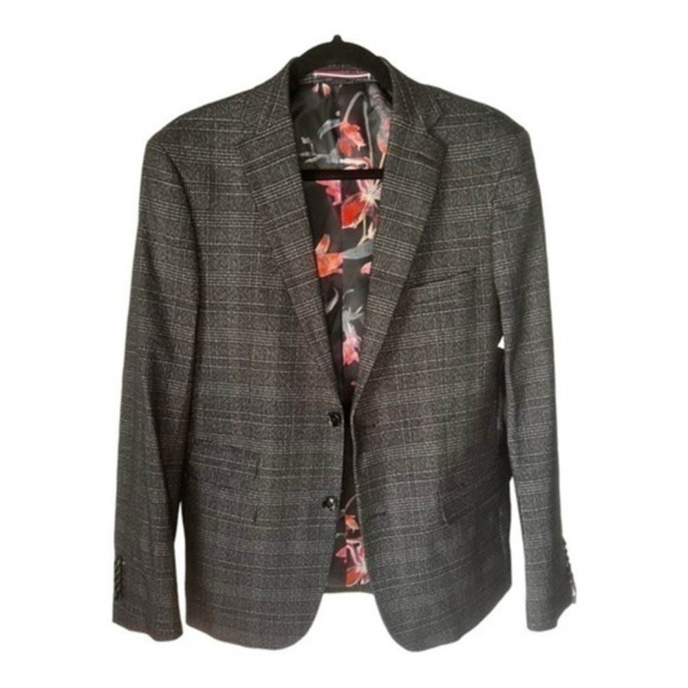Soul of London Fancy Slim Fit Plaid Suit Blazer Jacket Men’s Size 40R NWT